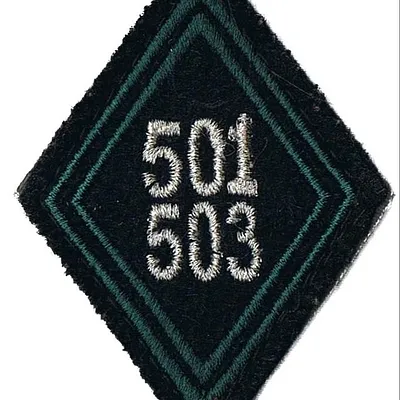 Losange de bras du 501ème-503ème Régiment de Chars de Combat - Modèle Cadre