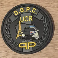Ecusson Police nationale PVC 3D DOPC UCR Modèle nuit 