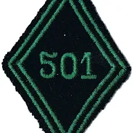 Losange de bras du 501ème Régiment de Chars de Combat - Modèle Troupe