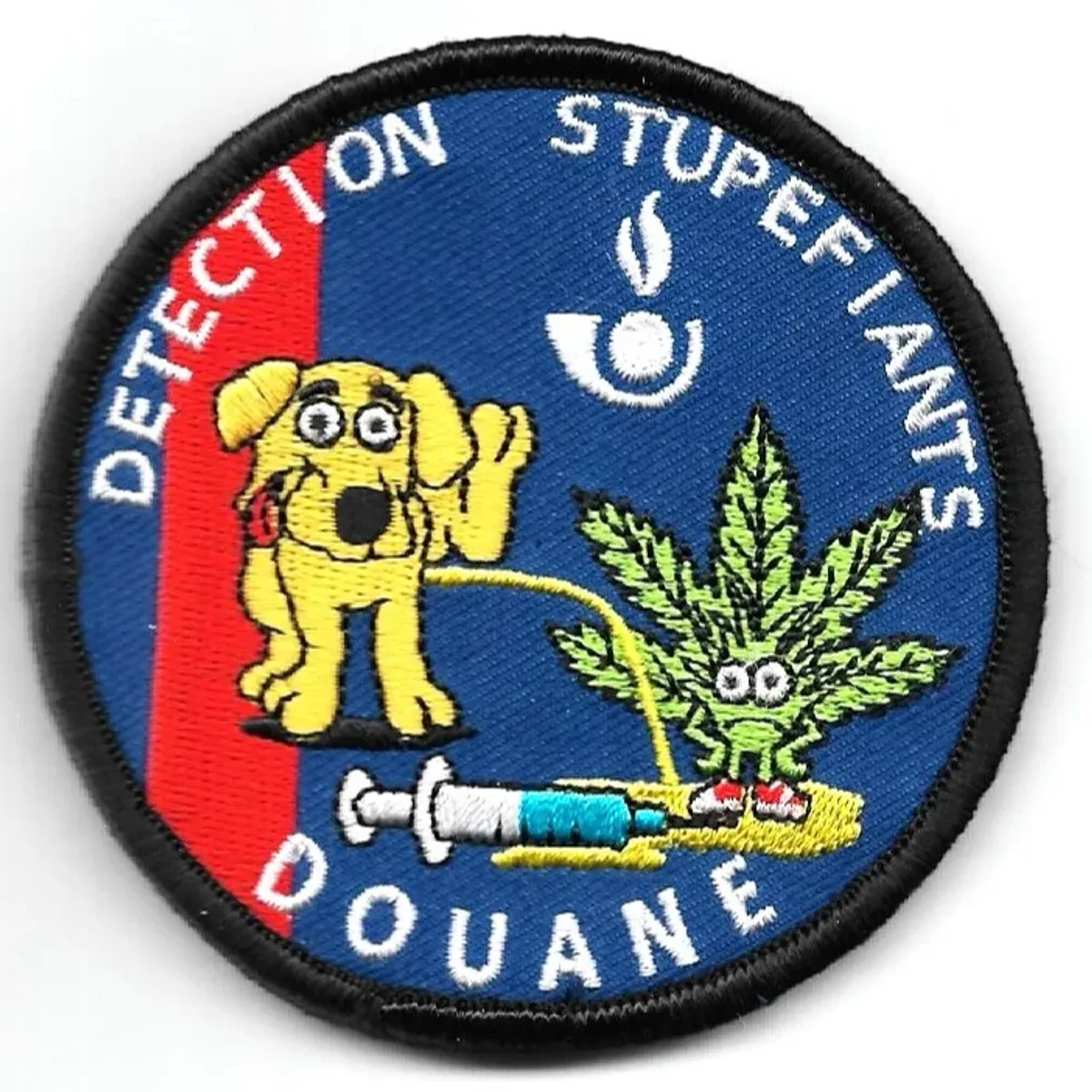 Douane -  Détection Stupéfiants (humoristique) -chien Beige