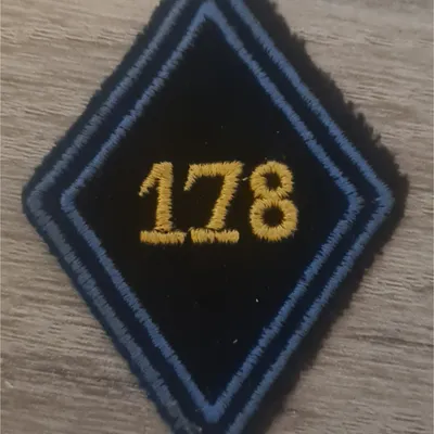 Losange 178eme CT / Soutaches foncés / Modèle Cadre en fil jaune