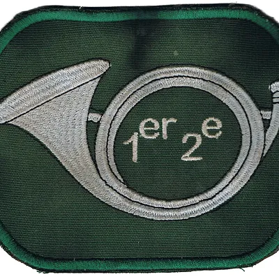 Passant d'épaule du 1er-2ème Régiment de Chasseurs - Ecusson de tapis de selle de cheval