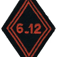 Losange de bras du 6ème-12ème Régiment de Cuirassiers - Modèle troupe