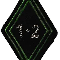 Losange de bras du 1er-2ème Régiment de Chasseurs - Modèle en canetille