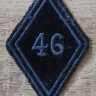 Losange 46eme BT / Soutaches foncés / Modèle Troupe 