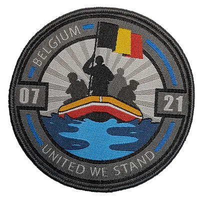 écusson united we stand inondations juillet 2021 belgique