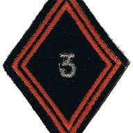 Losange de bras du 3ème Régiment de Cuirassiers - Modèle Cadre