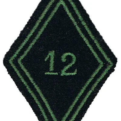 Losange de bras du 12ème Régiment de Chasseurs - Modèle Troupe