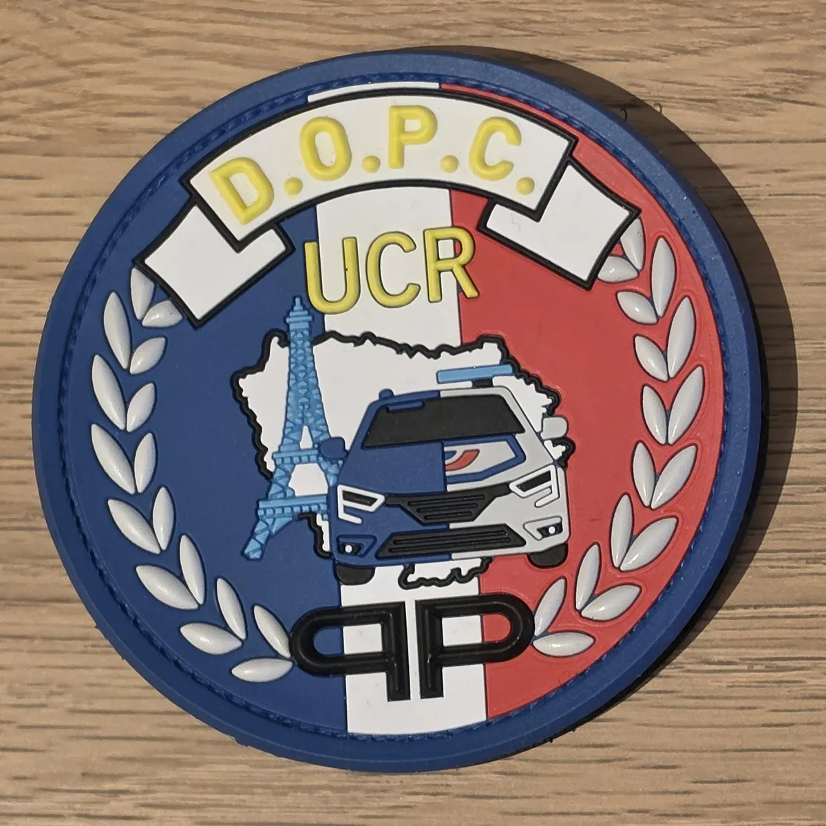 Ecusson Police Nationale PN DOPC UCR modèle Jour en PVC 3D