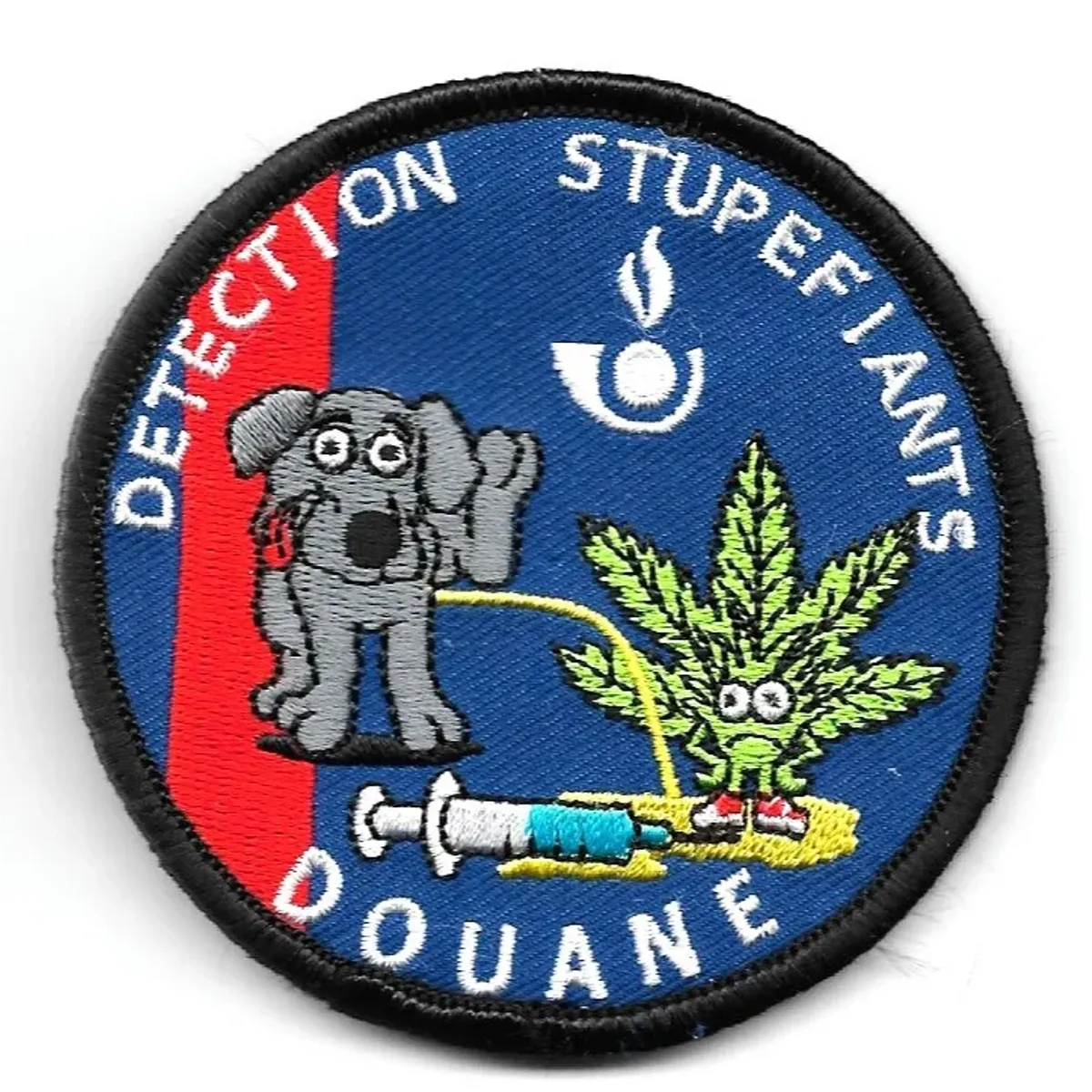Douane -  Détection Stupéfiants (humoristique) -chien noir