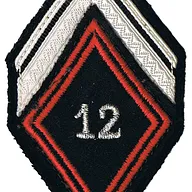 Losange de bras du 12ème Régiment de Cuirassiers - Maréchal-des-Logis