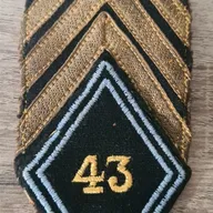 Losange 43eme BT / Modèle Cadre en fil jaune / Sergent Chef 