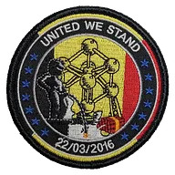 écussons belgian blue line united we stand attentats 22/03/2016
