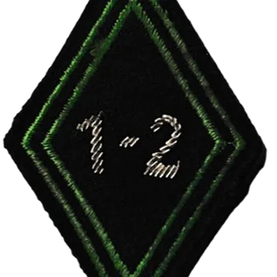 Losange de bras du 1er-2ème Régiment de Chasseurs - Modèle en canetille