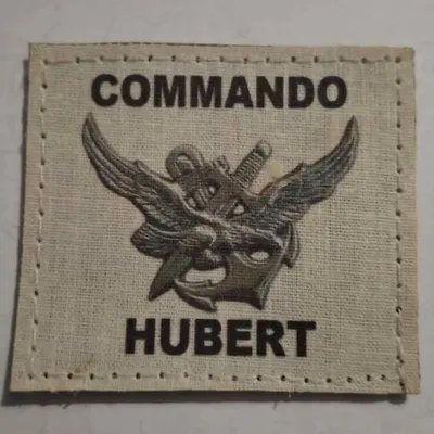 Commando Hubert, tissu imprimé.
