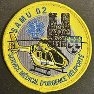 SAMU 02 HELISMUR Laon Jaune Brodé