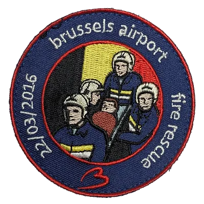 écusson brussels airport fire & rescue attentats 22/03/2016