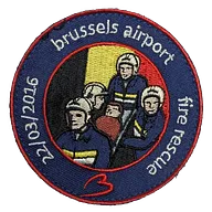écusson brussels airport fire & rescue attentats 22/03/2016