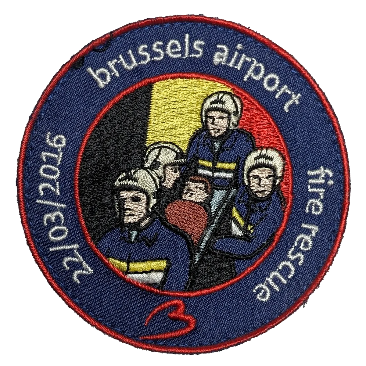 écusson brussels airport fire & rescue attentats 22/03/2016