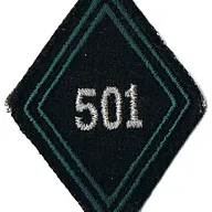 Losange de bras du 501ème Régiment de Chars de Combat - Modèle Cadre