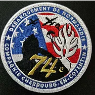 Écusson du 74eme anniversaire du Dday compagnie Cherbourg