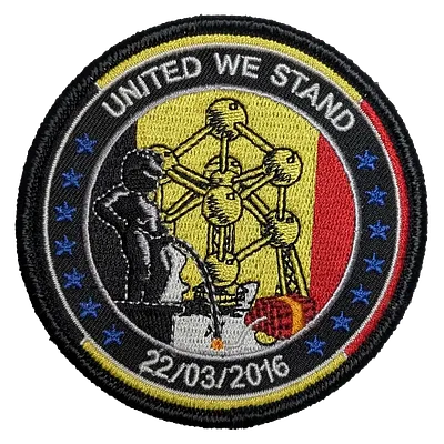 écussons belgian blue line united we stand attentats 22/03/2016