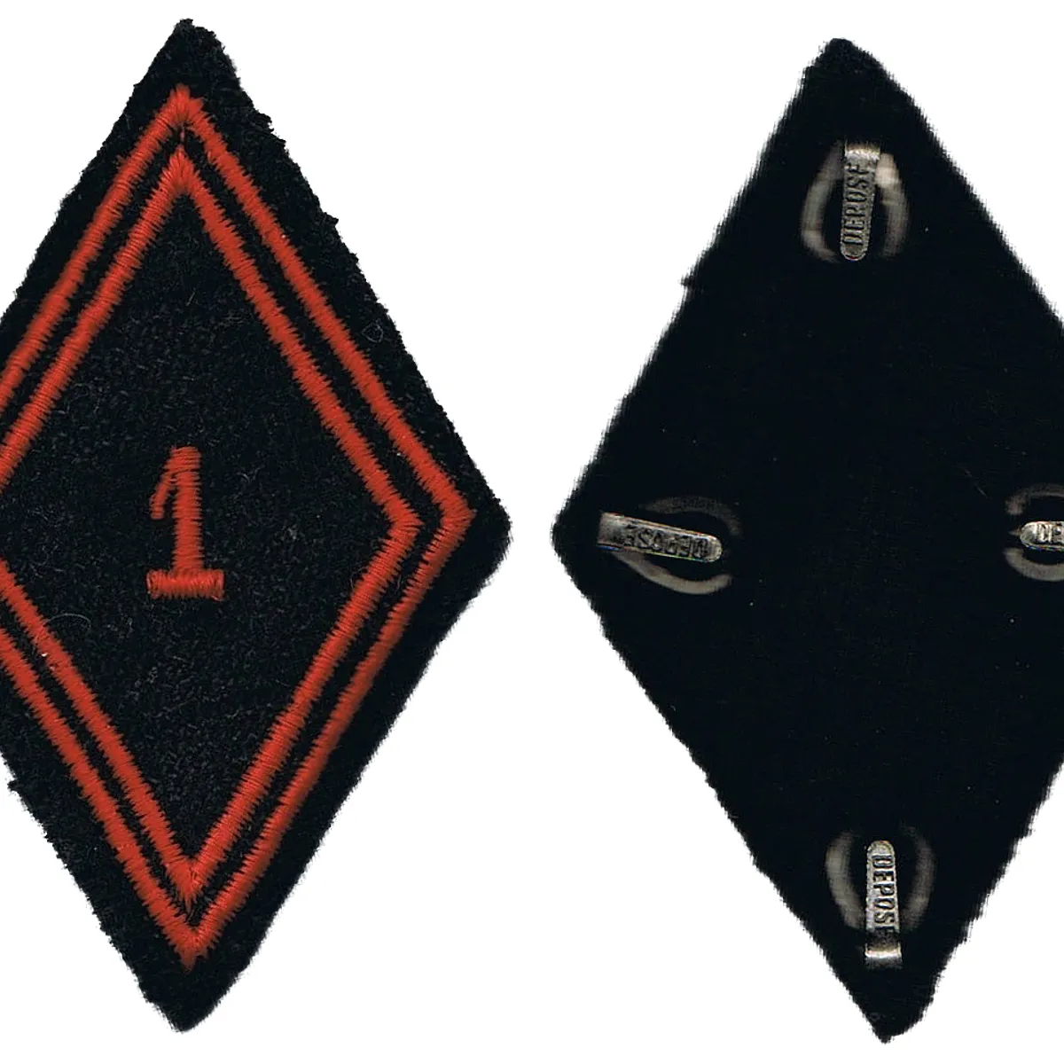 Losange de bras du 1er Régiment de Cuirassiers - Modèle Troupe
