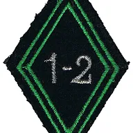 Losange de bras du 1er-2ème Régiment de Chasseurs - Modèle cadre