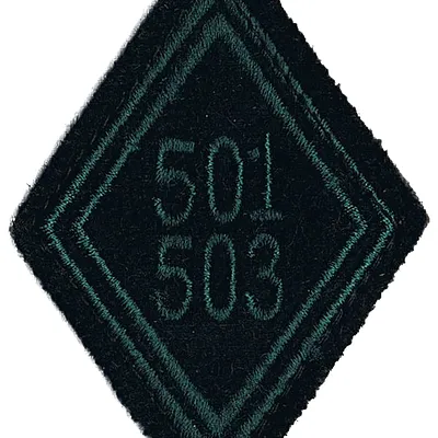 Losange de bras du 501ème-503ème Régiment de Chars de Combat - Modèle Troupe