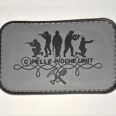 2ème Régiment de Hussards, Pelle Pioche Unit, patch moral