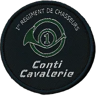 1er Régiment de Chasseurs - Ecusson de tenue de sport rénovée (TSR)