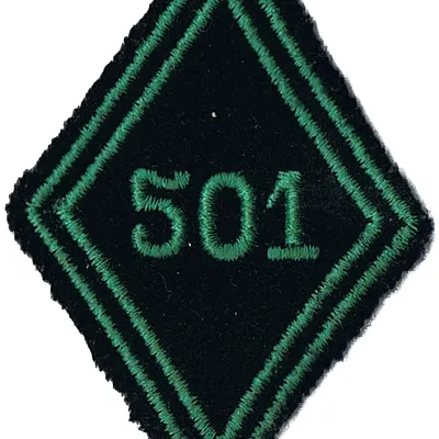 Losange de bras du 501ème Régiment de Chars de Combat - Modèle Troupe