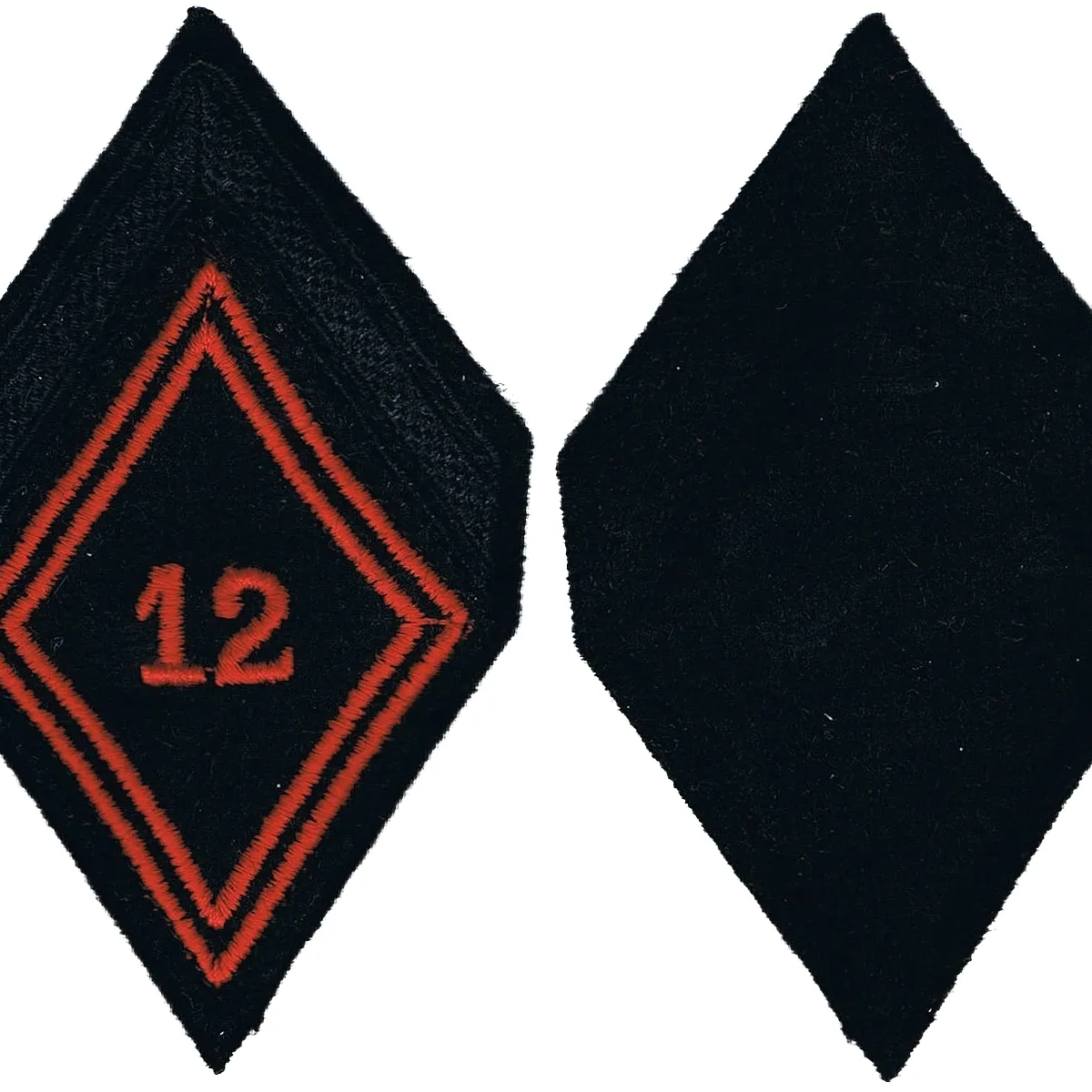 Losange de bras du 12ème Régiment de Cuirassiers - Soldat de 1ère classe