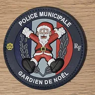 Ecusson Police municipale " GARDIEN DE NOEL" PVC PM