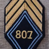 Losange 807eme GRET / Modèle Cadre en fil jaune / Sergent Chef 