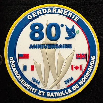 Gendarmerie Nationale - 80ème Anniversaire du Débarquement (PVC)