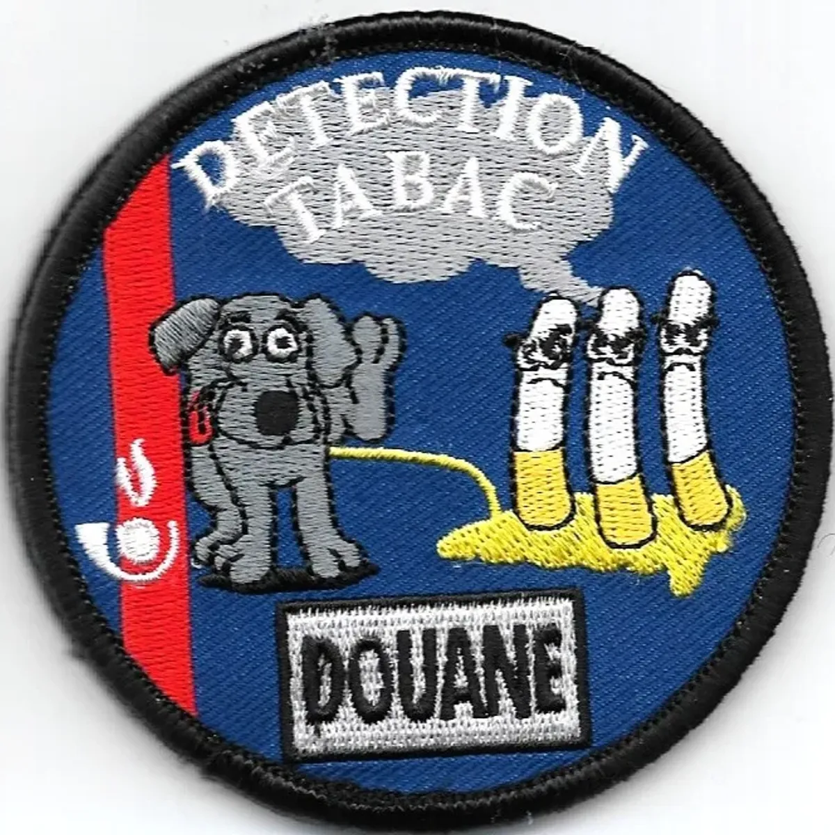 Douane -  Détection Tabacs (humoristique) -chien noir