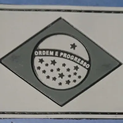Drapeau brésilien en version gris clair et gris foncé