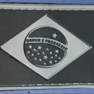 Drapeau brésilien en version négative noir et blanc