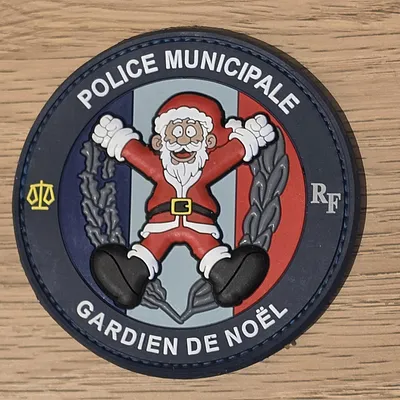 Ecusson Police municipale " GARDIEN DE NOEL" PVC PM