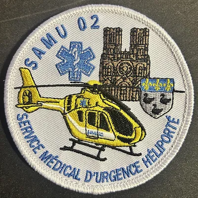 SAMU 02 HELISMUR Laon Blanc Brodé