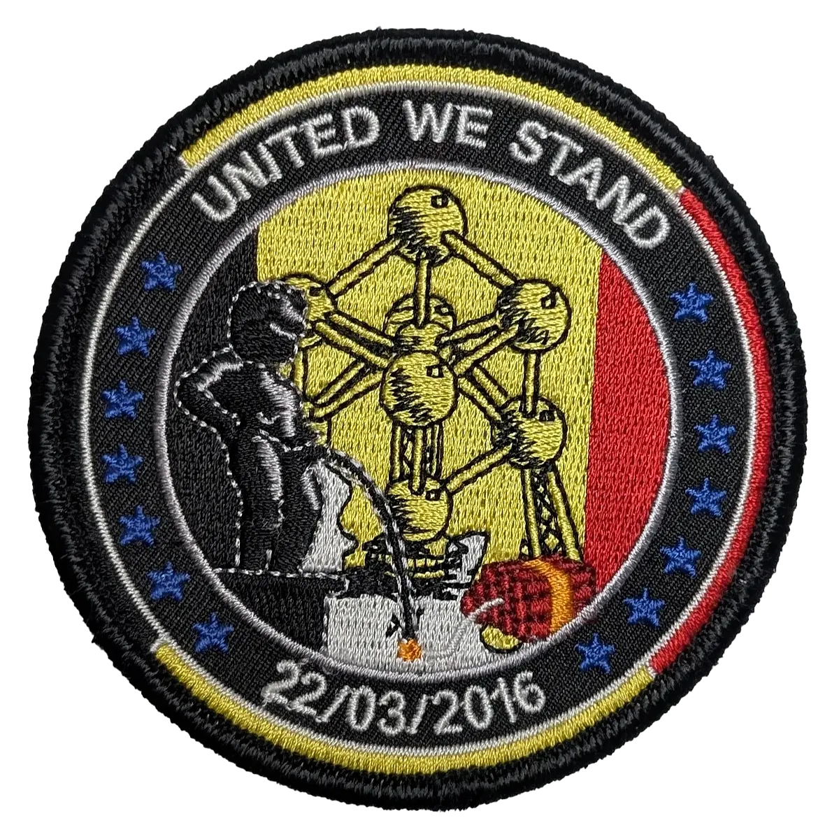 écussons belgian blue line united we stand attentats 22/03/2016