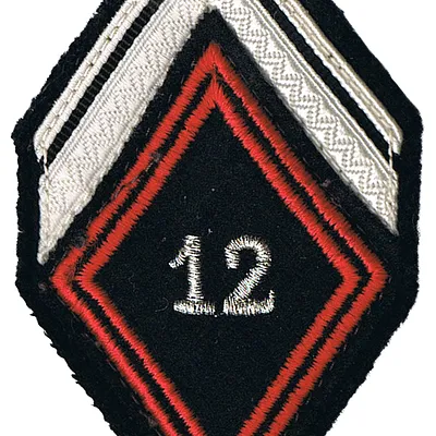 Losange de bras du 12ème Régiment de Cuirassiers - Maréchal-des-Logis