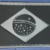 Drapeau brésilien en version négative noir et blanc