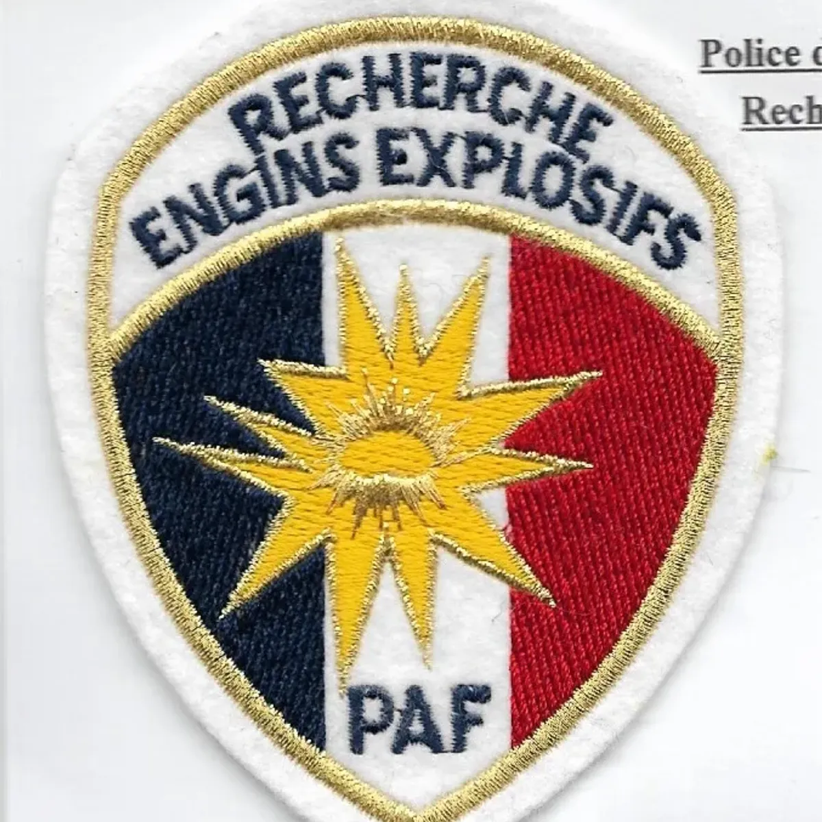 PAF - Recherche Engins Explosifs