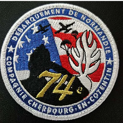 Écusson du 74eme anniversaire du Dday compagnie Cherbourg