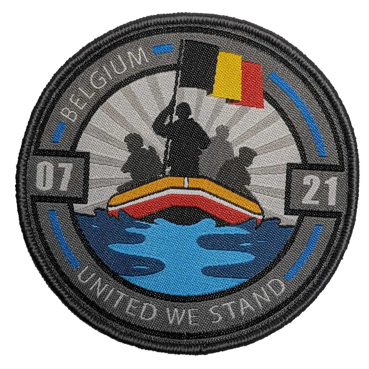 écusson united we stand inondations juillet 2021 belgique