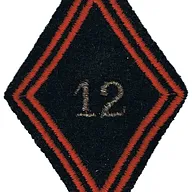 Losange de bras du 12ème Régiment de Cuirassiers - Modèle cadre