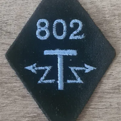 Losange 802eme GRET / Modèle Troupe en velours 