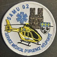 SAMU 02 HELISMUR Laon Blanc Brodé